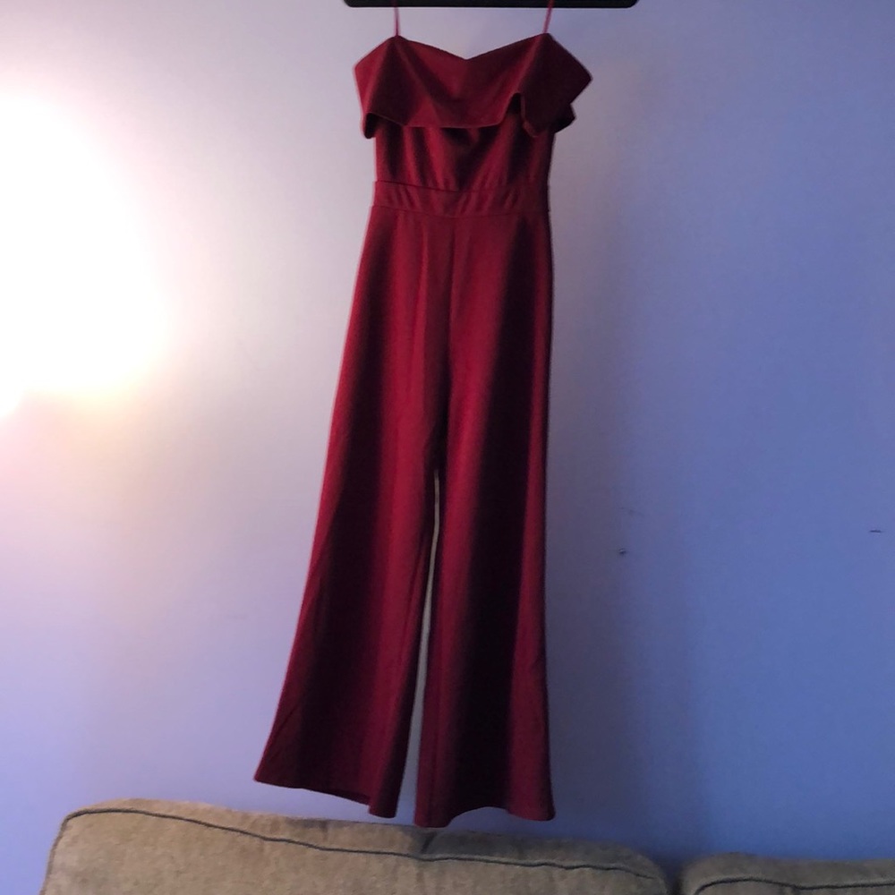 Brand New Wine Red Jumpsuit